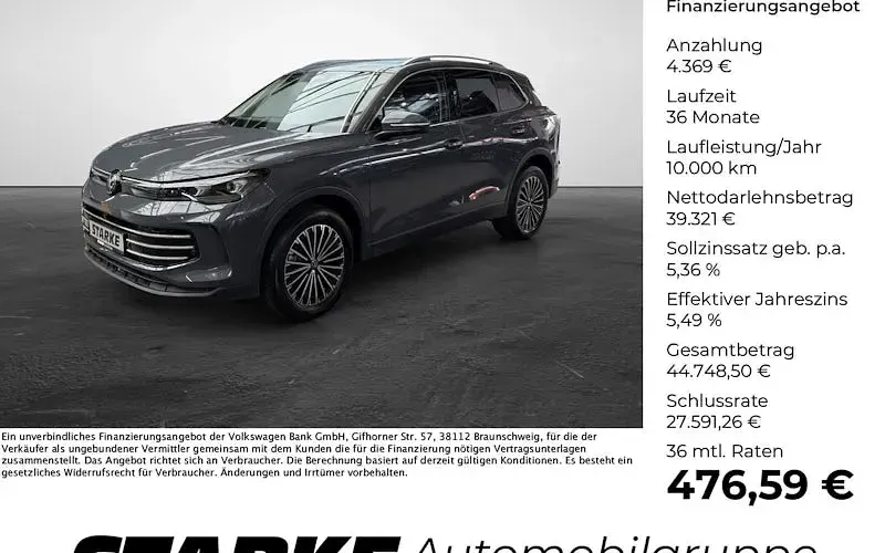 Neu VW Tiguan Elegance 150 PS (110 kW) 2026 Delfingrau metallic SUV