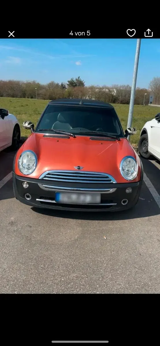 Second-hand Mini One Cabriolet 88 CP (64 kW) 2004 Portocaliu Cabrio