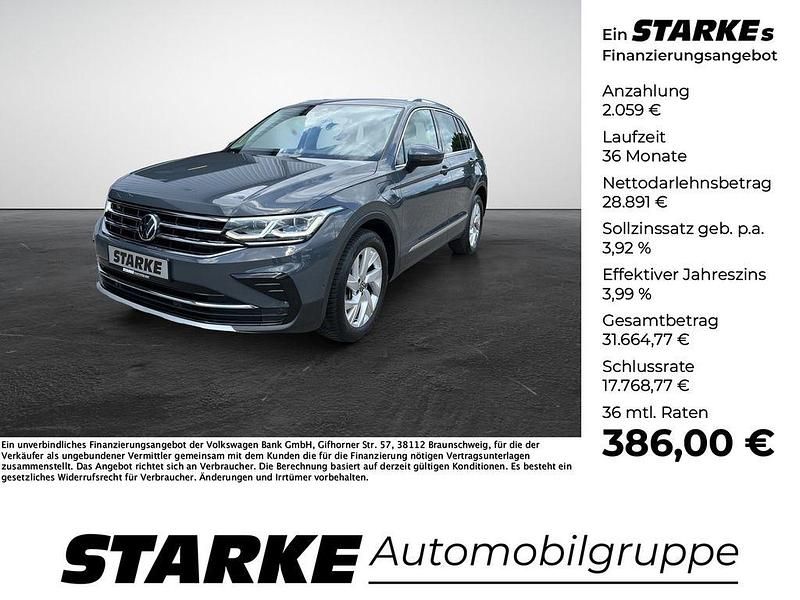 Grau Gebraucht 2021 VW Tiguan Elegance SUV | 30.950 € (Guter Preis) - Bild 1/4