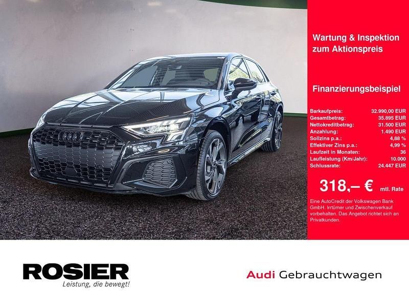 Gebraucht Audi A3 S-Line 110 PS (80 kW) 2024 Mythosschwarz metallic Limousine
