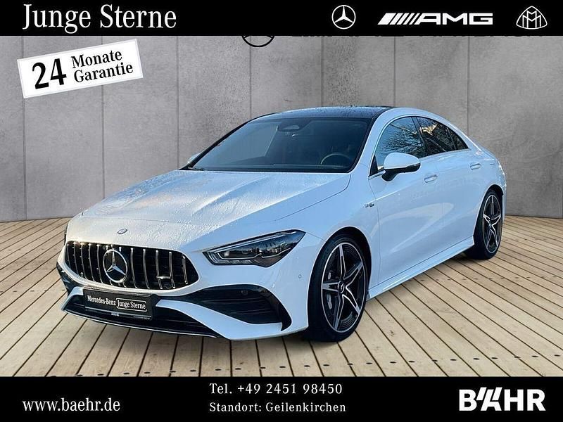 Unilack polarweiß Gebraucht 2025 Mercedes CLA35 AMG Advanced Plus Coupé | 52.950 € (Superpreis) - Bild 1/4