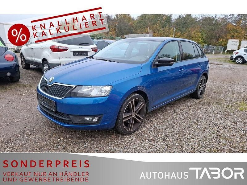 Raceblau metallic Gebraucht 2016 Skoda Rapid Emotion Plus Limousine | 7.785 € (Superpreis) - Bild 1/4
