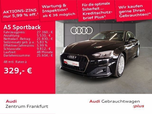 Schwarz Gebraucht 2021 Audi A5 Sportback Performance Limousine | 27.360 € (Fairer Preis) - Bild 1/2