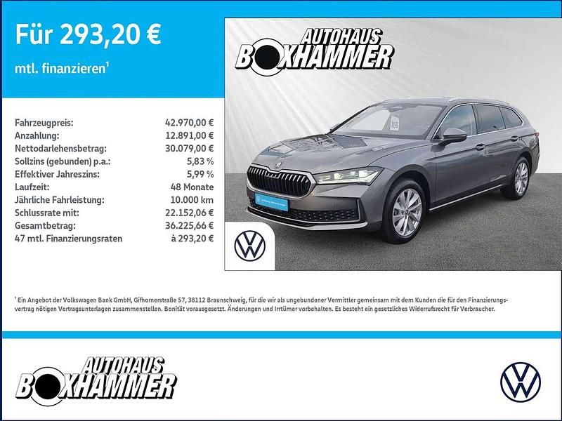 Graphite grau metallic Gebraucht 2024 Skoda Superb Selection Kombi | 42.970 € (Superpreis) - Bild 1/4