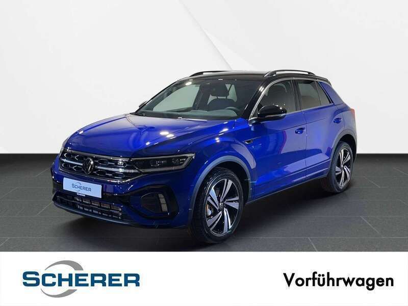 Lapiz blue metallic / schwarz Gebraucht 2023 VW T-Roc R-line SUV | 37.990 € - Bild 1/4