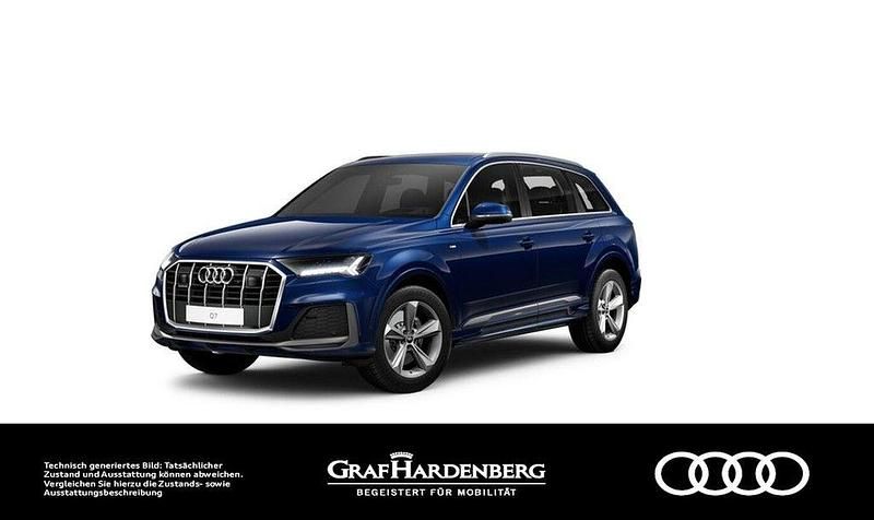 Blau Gebraucht 2023 Audi Q7 S-Line SUV | 62.880 € (Etwas zu teuer) - Bild 1/4