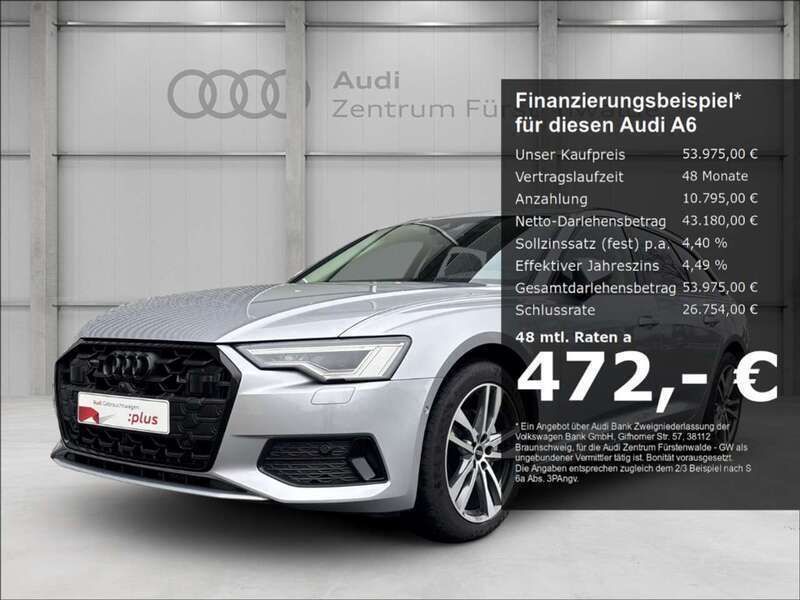 Silber Gebraucht 2023 Audi A6 Advanced Kombi | 53.975 € - Bild 1/4