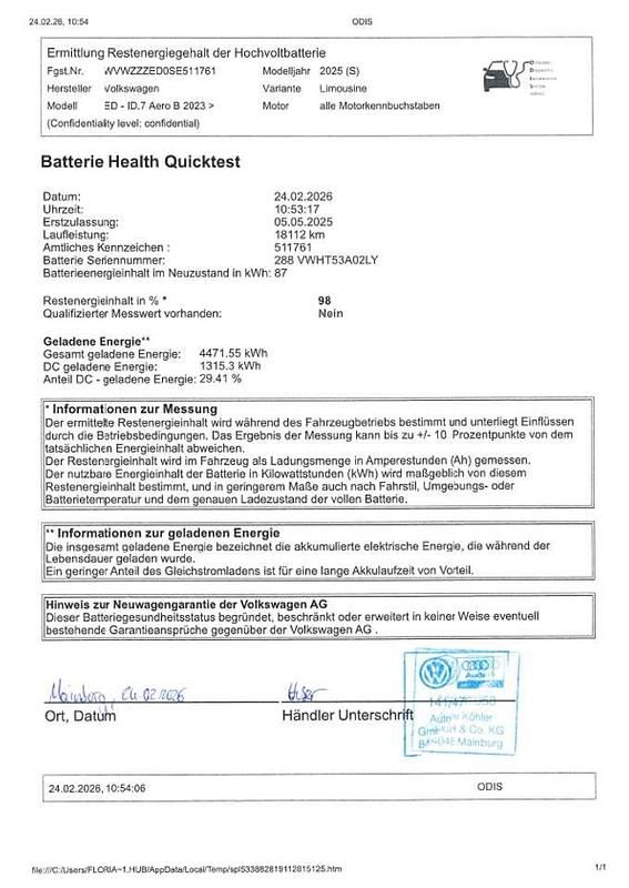 Gebraucht VW ID.7 GTX 250 kW (340 PS) 2025 Grenadillschwarz Limousine