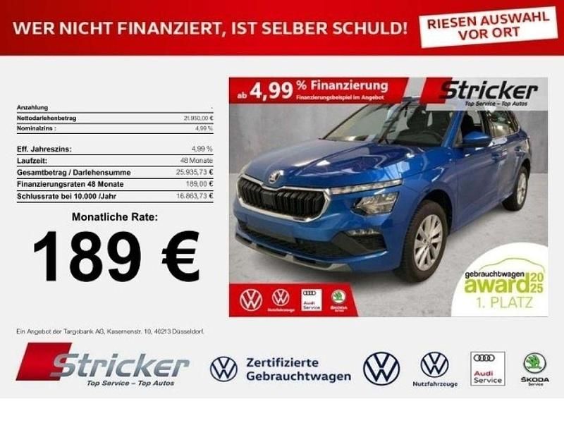 Raceblau metallic (metallic) Gebraucht 2024 Skoda Kamiq Selection SUV | 21.950 € (Fairer Preis) - Bild 1/3