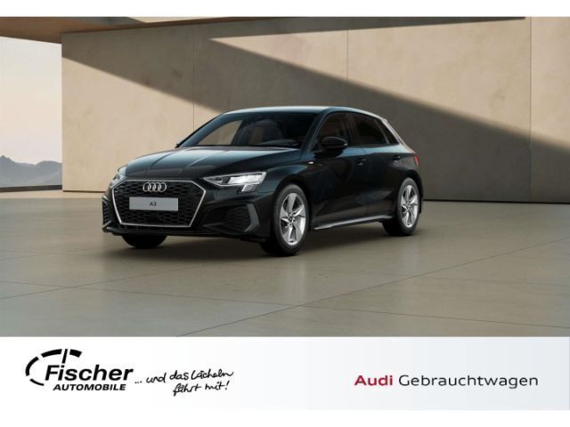 Mythosschwarz metallic Gebraucht 2024 Audi A3 S-Line | 25.780 € (Guter Preis) - Bild 1/4