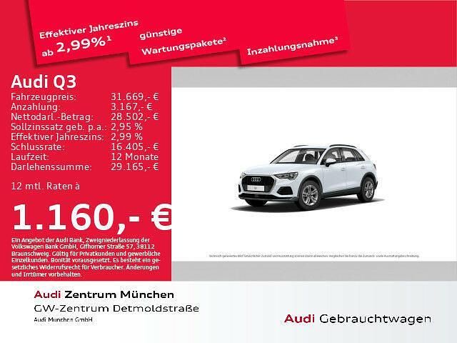 Gebraucht Audi Q3 Design 150 PS (110 kW) 2021 Gletscherweiß metallic SUV