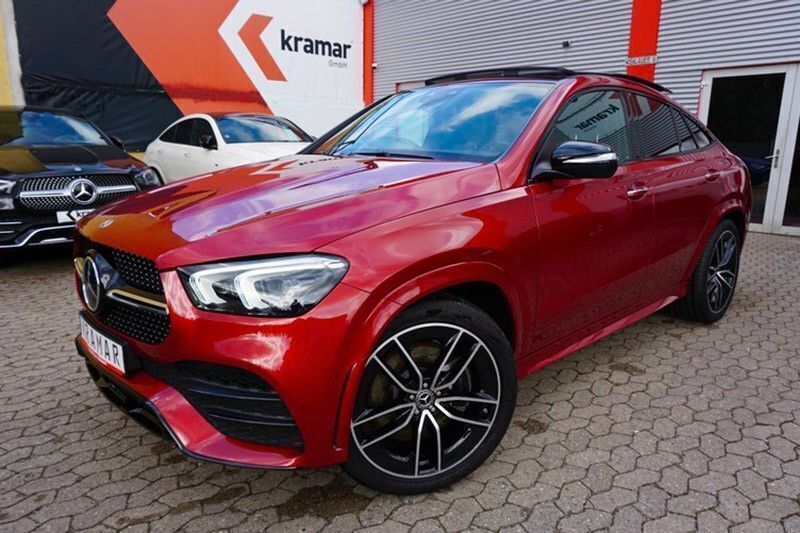 Rot Gebraucht 2022 Mercedes GLE350e AMG Coupé | 69.990 € (Fairer Preis) - Bild 1/4