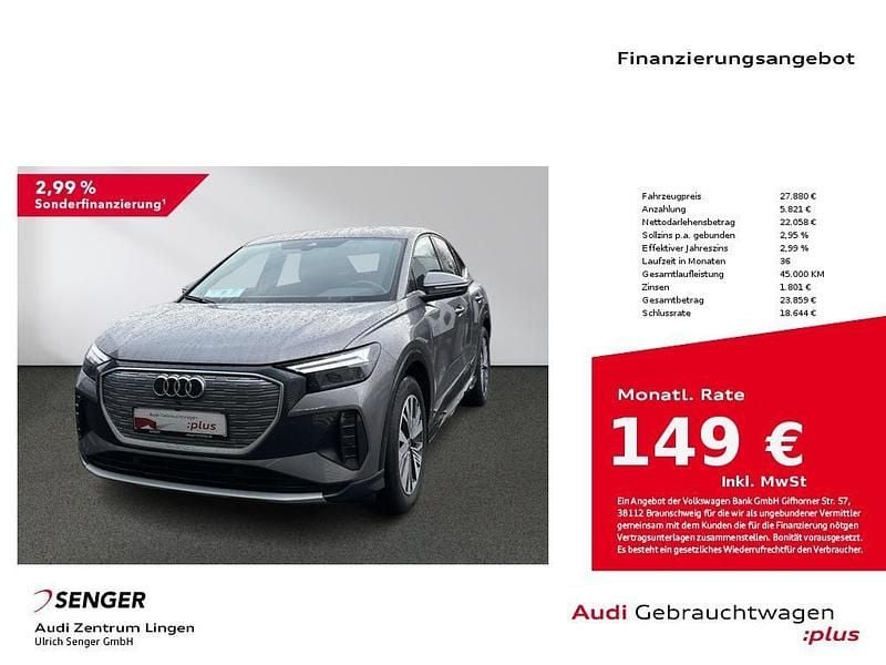 Gebraucht Audi Q4 Sportback e-tron Advanced 150 kW (204 PS) 2022 Taifungrau metallic SUV