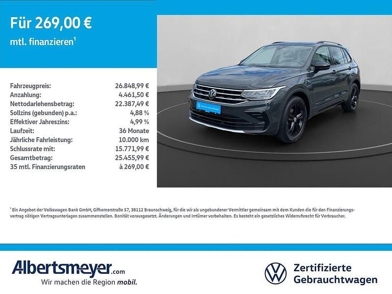 Grau Gebraucht 2022 VW Tiguan Sportline SUV | 25.949 € (Guter Preis) - Bild 1/4