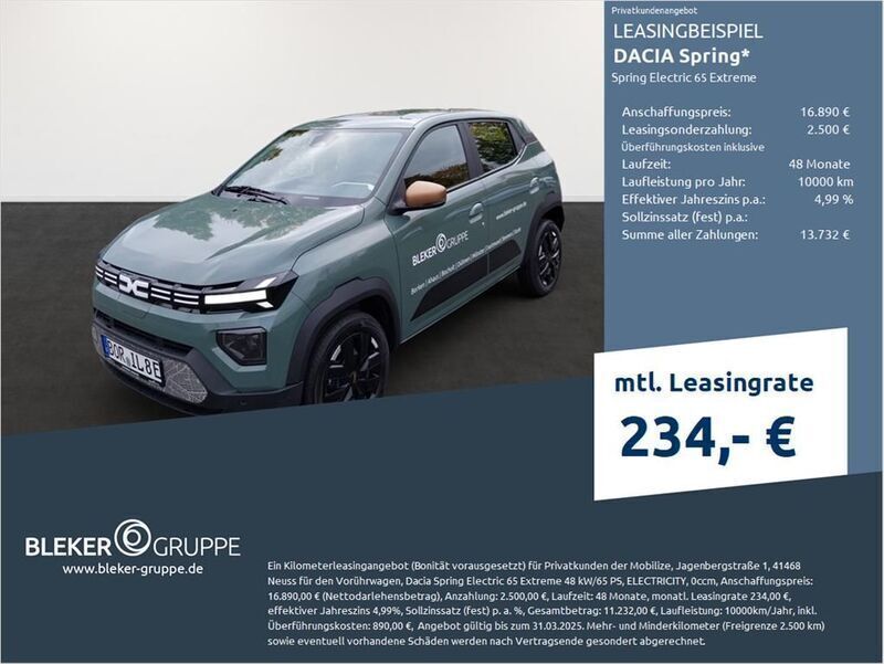 Oliv grau Gebraucht 2024 Dacia Spring Extreme Kleinwagen | 16.890 € (Fairer Preis) - Bild 1/3