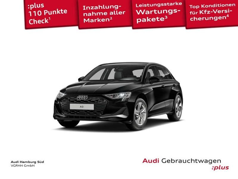 Mythosschwarz metallic Gebraucht 2025 Audi A3 Limousine | 32.220 € (Fairer Preis) - Bild 1/3