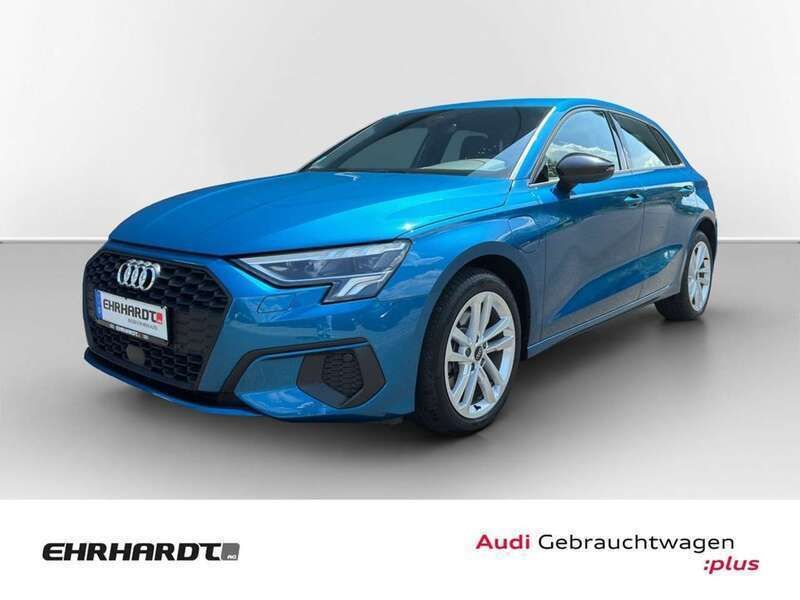 Atollblau metallic Gebraucht 2022 Audi A3 Sportback e-tron Limousine | 24.990 € (Fairer Preis) - Bild 1/3