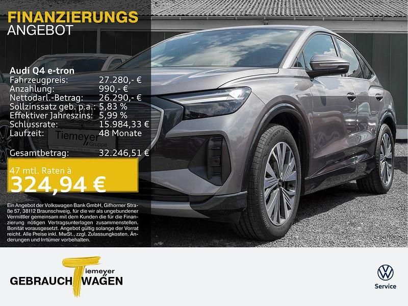 Grau Gebraucht 2022 Audi Q4 Sportback e-tron Ambiente SUV | 27.280 € (Superpreis) - Bild 1/4