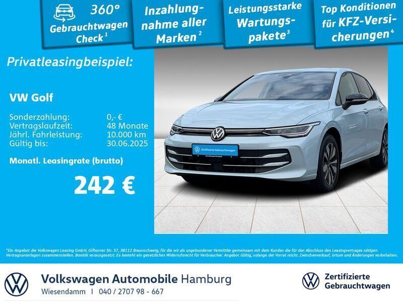 Crystal ice blue metallic (metallic) Gebraucht 2024 VW Golf VIII Goal Limousine | 24.777 € (Guter Preis) - Bild 1/3
