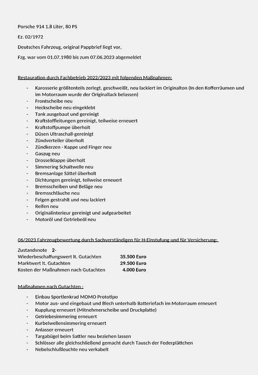 Gebraucht Porsche 914 79 PS (58 kW) 1972 Orange Cabrio