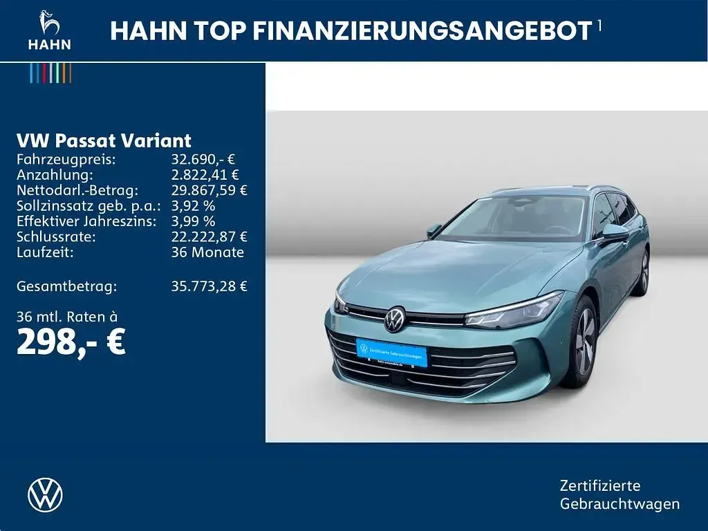 Gebraucht VW Passat Business 150 PS (110 kW) 2025 Grün Kombi