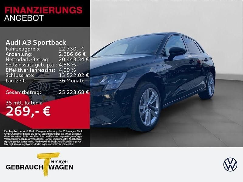 Brillantschwarz Gebraucht 2022 Audi A3 Limousine | 22.730 € (Guter Preis) - Bild 1/4