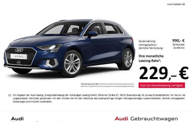 Blau Gebraucht 2024 Audi A3 Sportback e-tron Advanced Limousine | 32.633 € (Teuer) - Bild 1/4