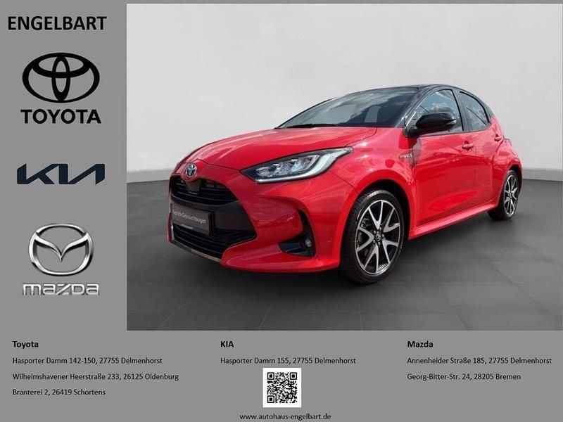 Coral/ black mica Gebraucht 2021 Toyota Yaris Hybrid Edition Limousine | 18.950 € (Fairer Preis) - Bild 1/4