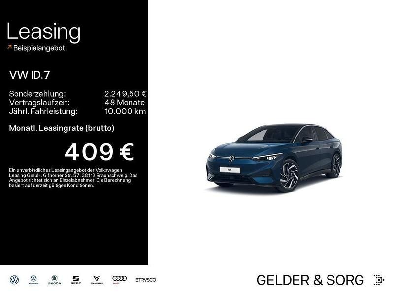 Aquamarinblau metallic/schwarz Gebraucht 2023 VW ID.7 Pro Limousine | 44.990 € (Fairer Preis) - Bild 1/4