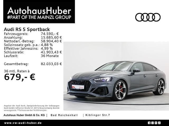 Daytonagrau perleffekt (metallic) Gebraucht 2024 Audi RS5 Sportback Competition Limousine | 72.950 € (Superpreis) - Bild 1/4