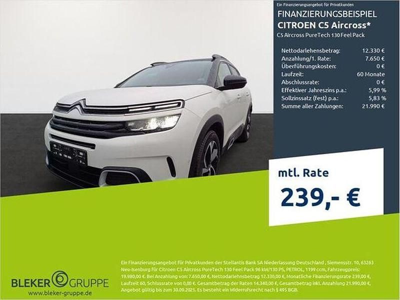 Perlmutt weiß Gebraucht 2022 Citroën C5 Aircross Feel SUV | 19.980 € (Fairer Preis) - Bild 1/3