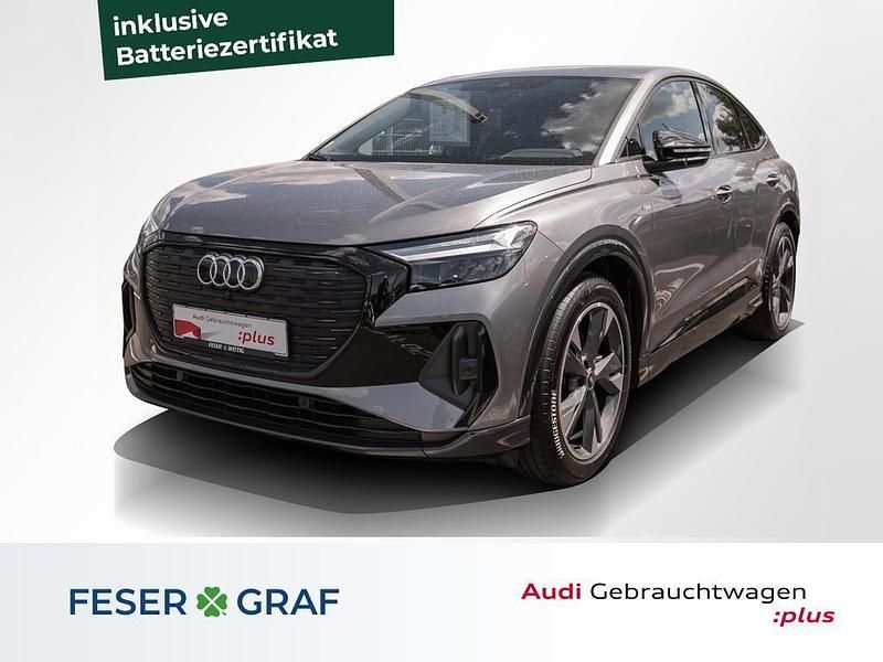 Taifungrau metallic Gebraucht 2021 Audi Q4 Sportback e-tron Ambiente SUV | 26.990 € (Fairer Preis) - Bild 1/4