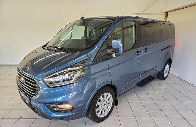 Blau metallic Gebraucht 2021 Ford Tourneo Custom Titanium | 37.070 € (Teuer) - Bild 1/4