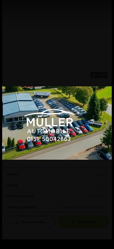 Gebraucht Audi A3 140 PS (102 kW) 2012 Schwarz Limousine