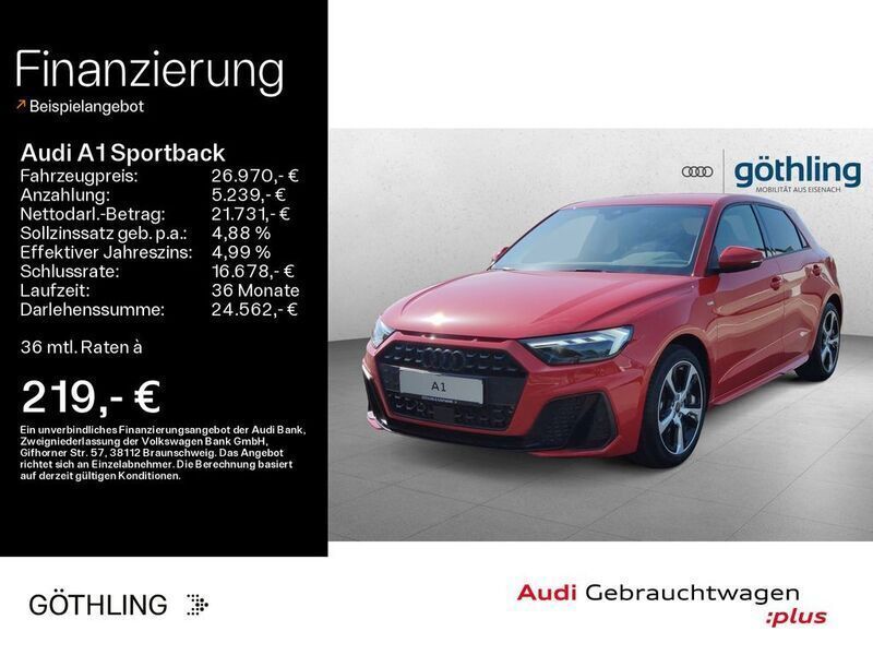 Metallic Gebraucht 2024 Audi A1 Sportback S-Line Kleinwagen | 26.970 € (Guter Preis) - Bild 1/4