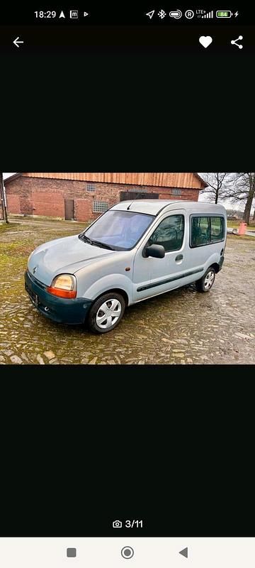 Silber Gebraucht 1999 Renault Kangoo Van / Kleinbus | 1.390 € (Fairer Preis) - Bild 1/4