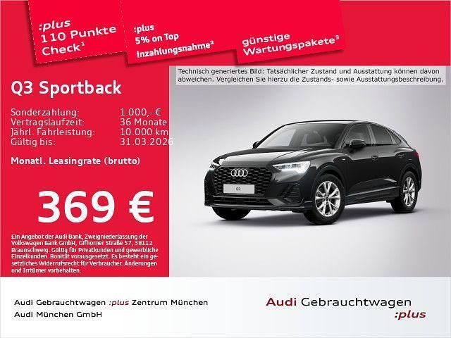 Mythosschwarz metallic Gebraucht 2025 Audi Q3 Sportback S-Line SUV | 40.965 € (Guter Preis) - Bild 1/1