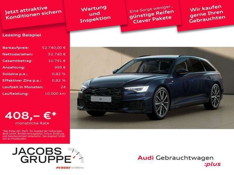 Firmamentblau metallic Gebraucht 2024 Audi A6 S-Line Kombi | 52.740 € - Bild 1/4