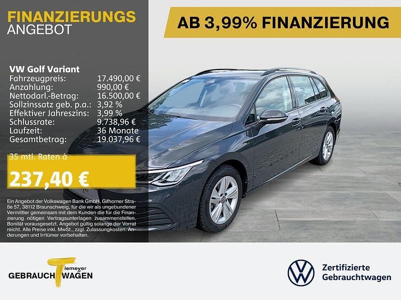 Grau Gebraucht 2021 VW Golf VIII Life Kombi | 17.490 € (Guter Preis) - Bild 1/4