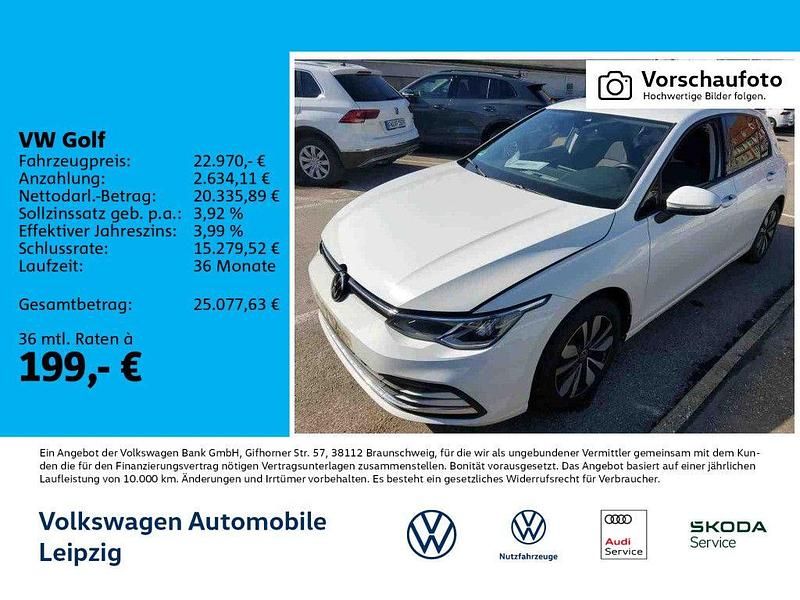 Gebraucht VW Golf VIII Move 150 PS (110 kW) 2024 Weiß Limousine