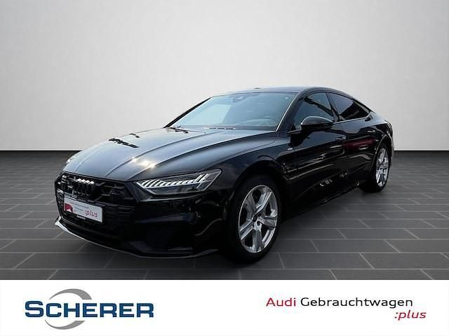 Mythosschwarz metallic (metallic) Gebraucht 2024 Audi A7 Sportback Business Kleinwagen | 62.400 € (Fairer Preis) - Bild 1/4