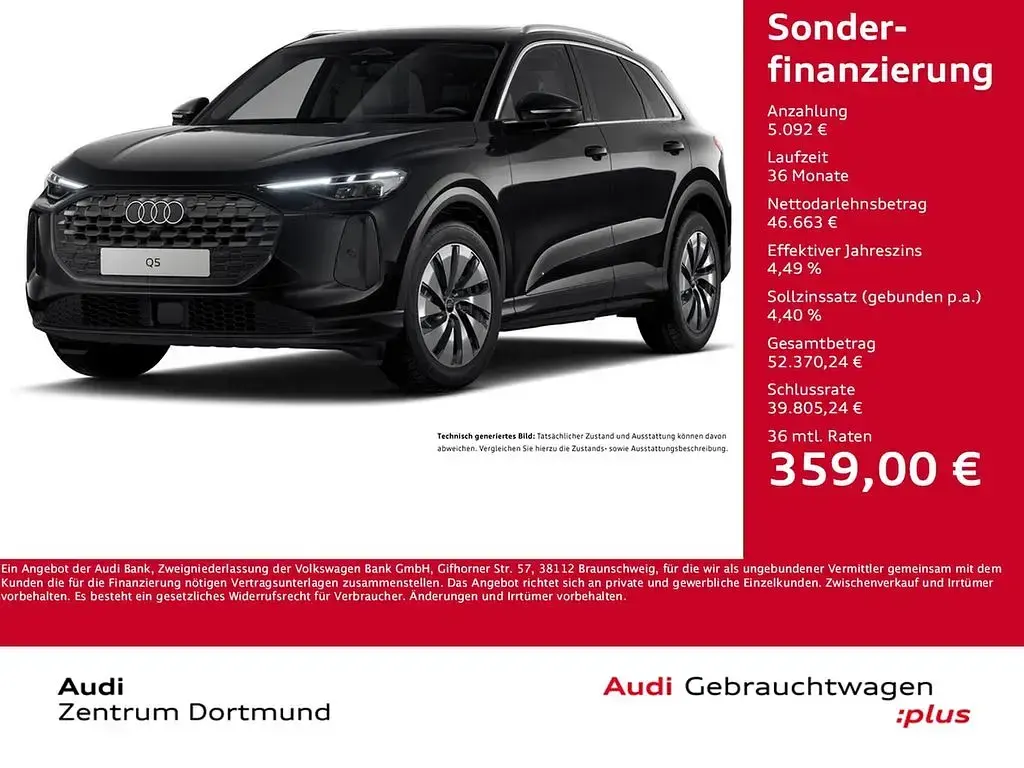 Gebraucht Audi Q5 204 PS (150 kW) 2025 Mythosschwarz metallic SUV