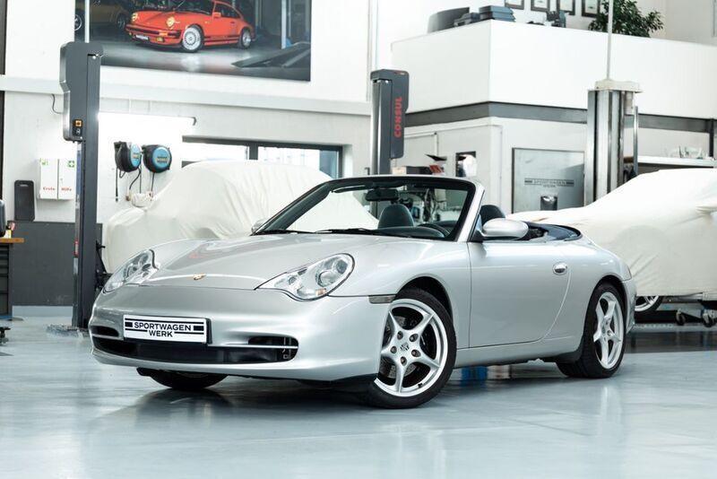 Arktissilbermetallic Gebraucht 2002 Porsche 911 Carrera Cabriolet Cabrio | 49.890 € - Bild 1/4