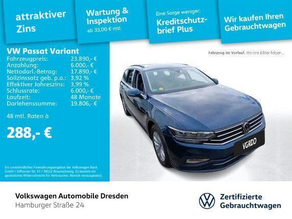 Blau Gebraucht 2022 VW Passat Business Kombi | 23.890 € (Fairer Preis) - Bild 1/4
