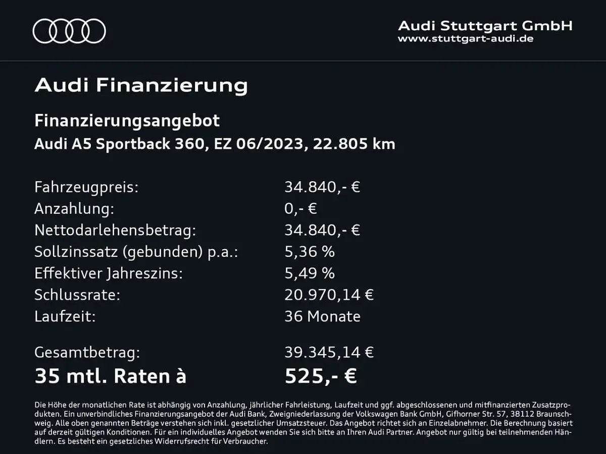 Gebraucht Audi A5 204 PS (150 kW) 2023 2d navarrablau metallic Coupé