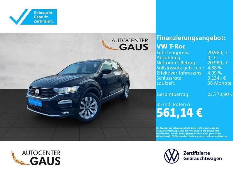 Schwarz Gebraucht 2019 VW T-Roc Sportline SUV | 20.980 € (Fairer Preis) - Bild 1/4
