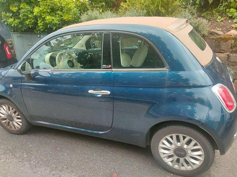 Blau Gebraucht 2014 Fiat 500C Lounge Cabrio | 8.400 € (Guter Preis) - Bild 1/4