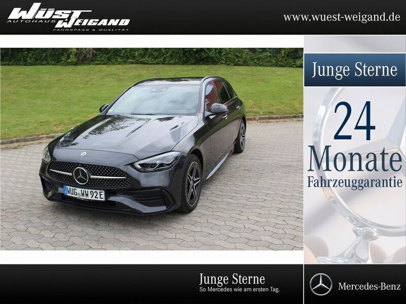Grau Gebraucht 2023 Mercedes C300e AMG line Kombi | 41.900 € (Fairer Preis) - Bild 1/4
