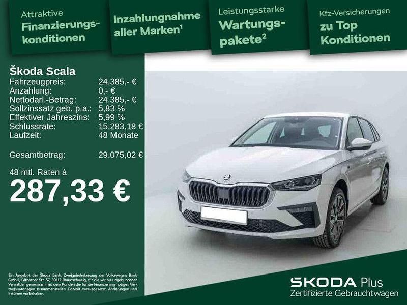Candyweiß Gebraucht 2025 Skoda Scala Drive Kleinwagen | 23.680 € (Fairer Preis) - Bild 1/4