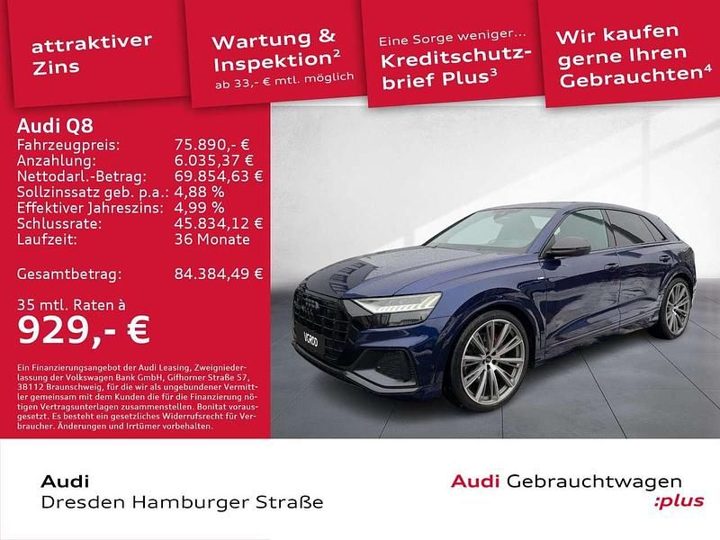 Navarrablau metallic Gebraucht 2023 Audi Q8 Ambiente SUV | 75.890 € - Bild 1/3